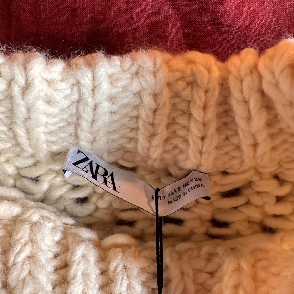 Zara Cream Knit Vest NWT - Picture 3 of 4